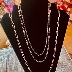 KC Chic Elegant Rose Gold Chain Necklace Set